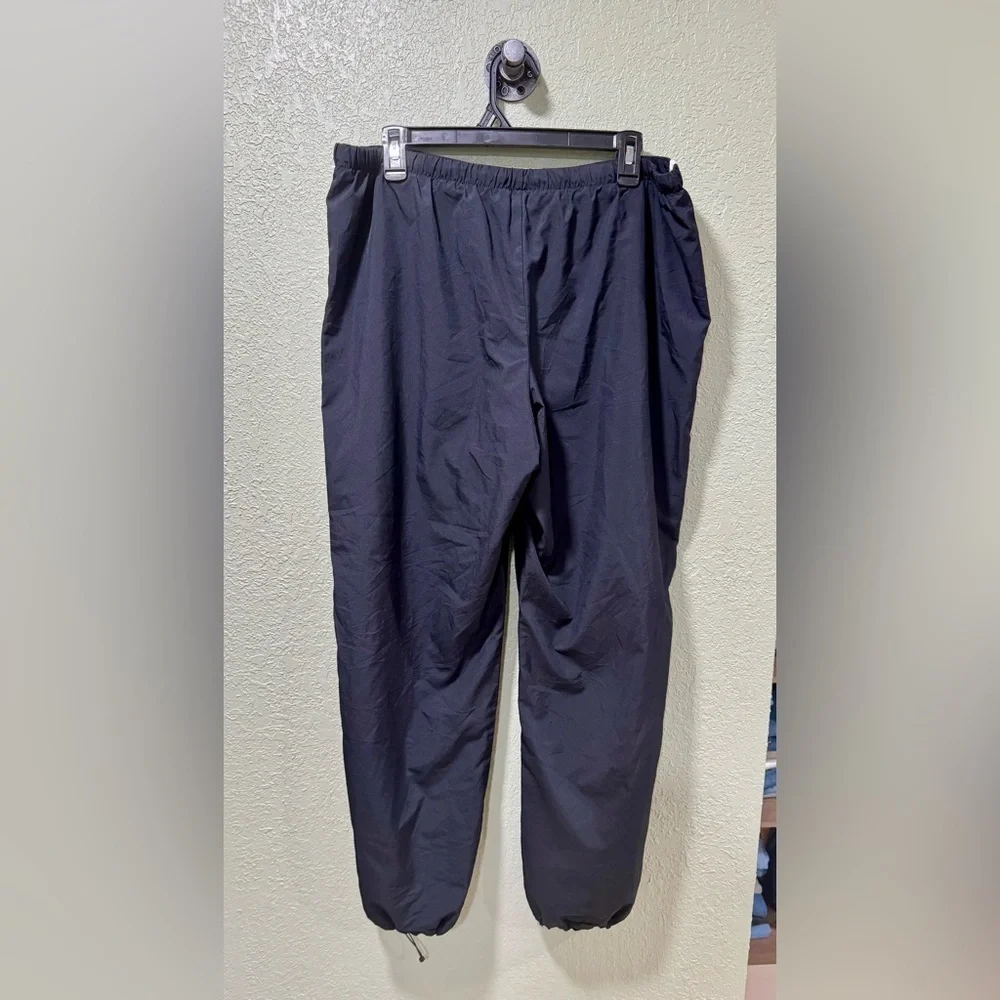 Nike Black Track Pants with Pink and White Stripes